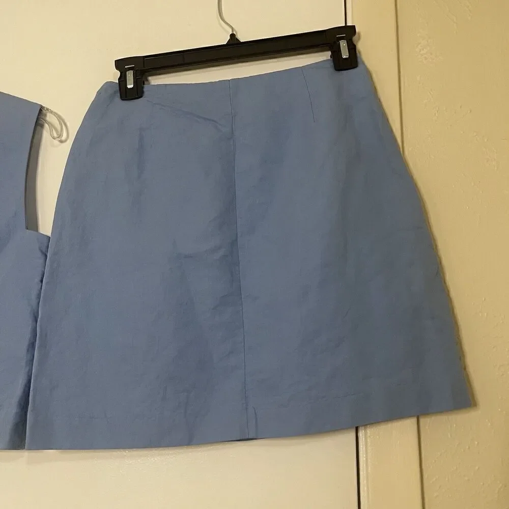 MAREE Blue 2piece skirt and top cropped set size Small